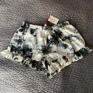 NWT R By Raga Tie Dye Marble Ruffle Shorts Forever 21 Size Small
